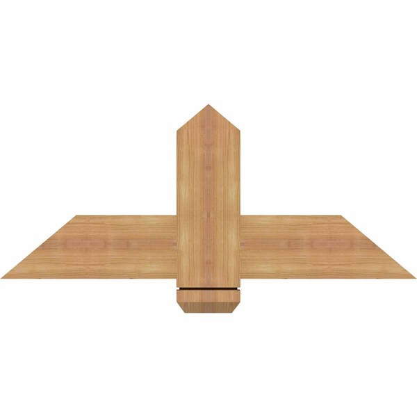 Ekena Millwork Eugene Smooth Timber Gable Bracket, Western Red Cedar, 36"W x 15"H x 1 1/2"D x 5 1/2"F, 10/12 Pitch GBW036X15X0206EUG00SWR - main